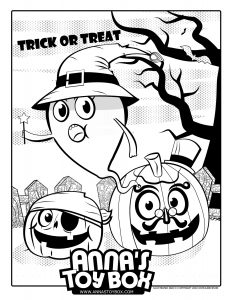 Trick or Treat Halloween Coloring Page