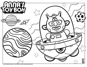 Space Alien Coloring page