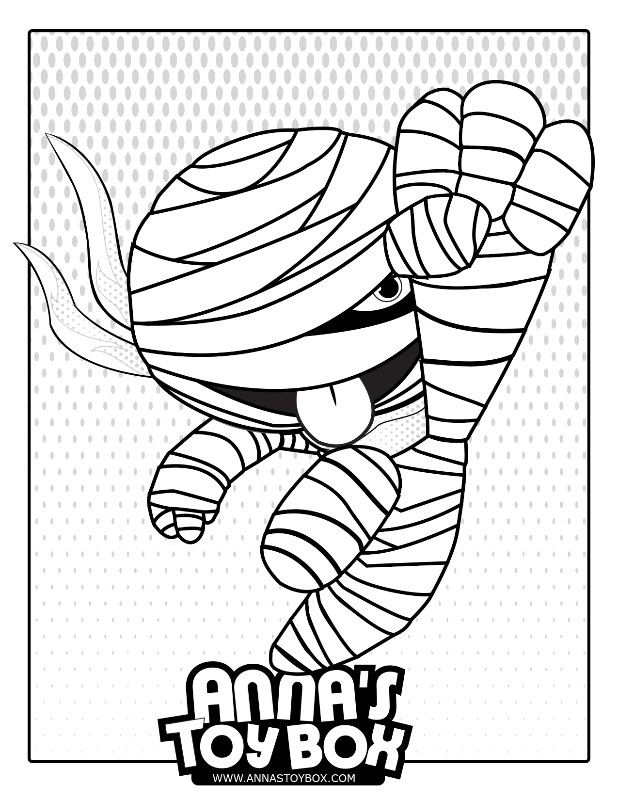 mummy-coloring page