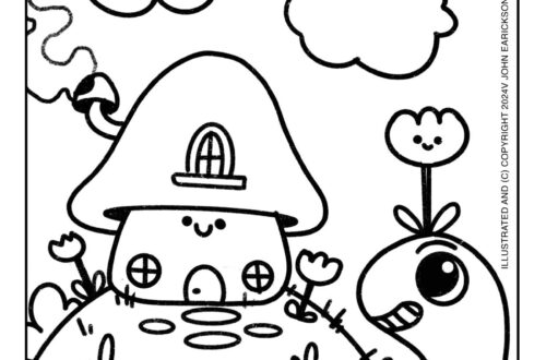 Anna's Toybox Printable - Turtle and friends. A new printable, illustrated by John Earickson. Availible for free to print and color.